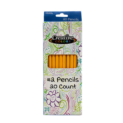 20 Count #2 Pencils - Bulk School Supplies Wholesale Case of 48 Pencils