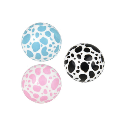 Cow Print Hi-Bounce Balls – Wholesale Fun Bounce Toy (Sold By 72 PCS)