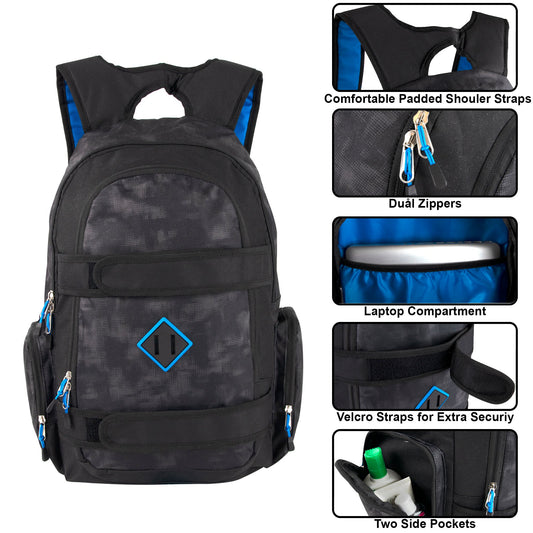 Double Velcro Strap Backpack w Laptop Sleeve 20-inch Wholesale