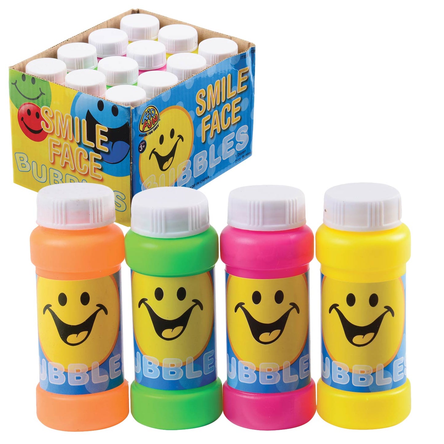 Bubbles Assorted Smile Face 2 oz. (DZ)