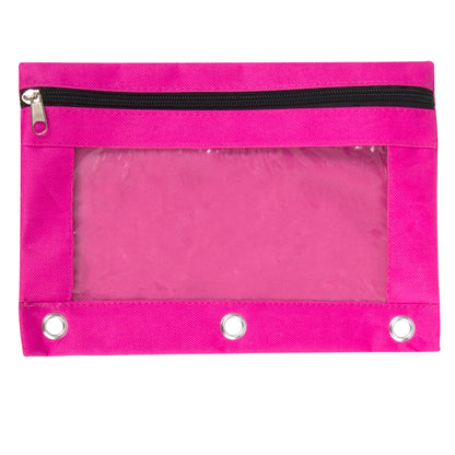 Binder Pencil Pouch with Window Wholesale