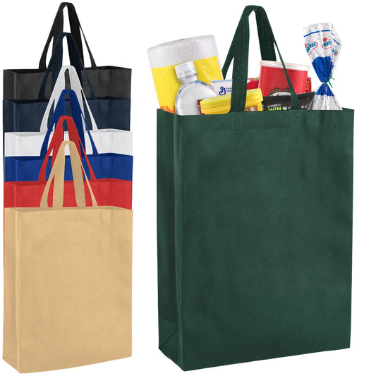 15-Inch Tall Reusable Grocery Shopping Bag - 7 Colors Wholesale