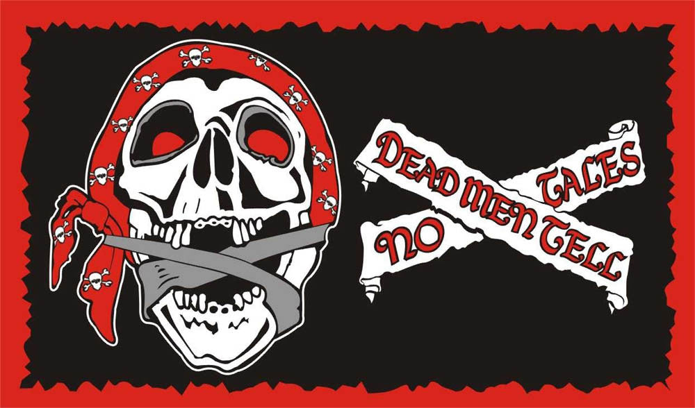 Pirate Deadmen Tell No Tales 3' x 5' Flag - Bold Pirate Flag