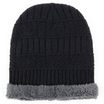 Ultra Warm Sherpa Knit Hat - Black Wholesale