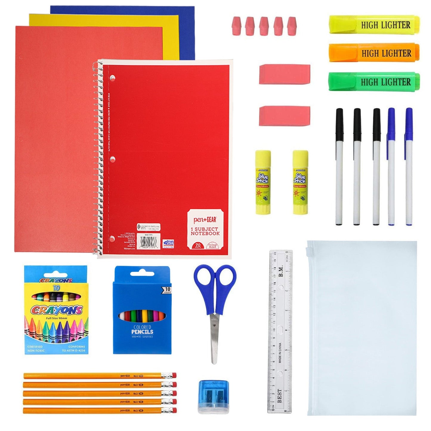 Wholesale Backpacks for Students and 12 Bulk School Supply Kits