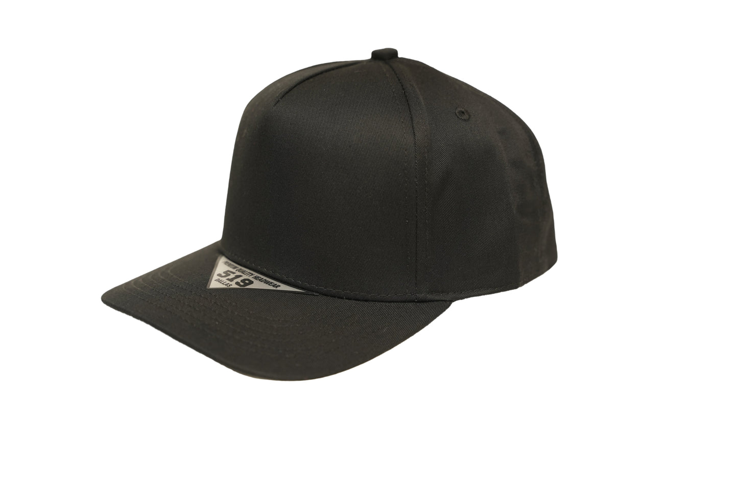 519 Blank Plain Cotton Twill Five Panel Pro Style Cap