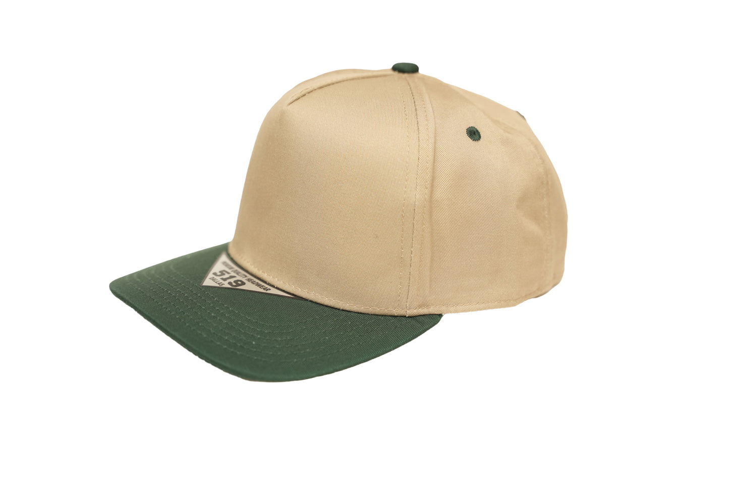 519 Blank Plain Cotton Twill Five Panel Pro Style Cap