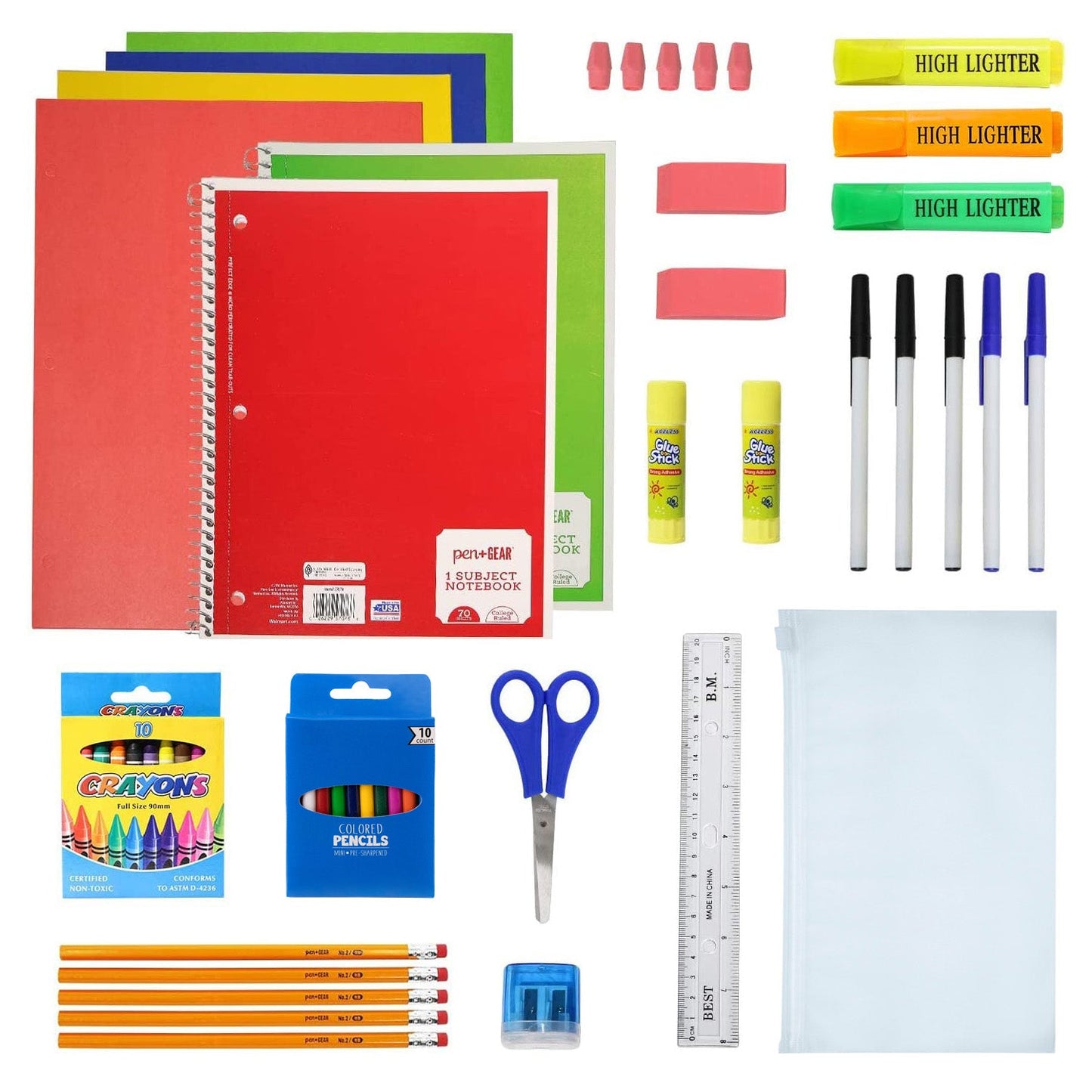 Wholesale Backpacks for Students and 12 Bulk School Supply Kits