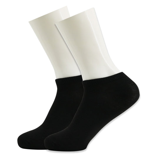 Men's No Show Wholesale Socks, Size 9-11 in Black - Bulk Case of 96 Pairs