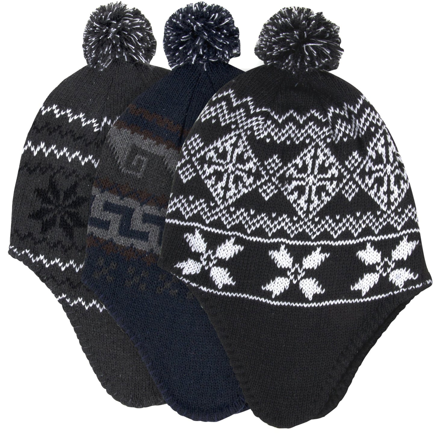 Adult Toboggan Winter Hat with Ear Flaps NoveltiesMart Wholesale