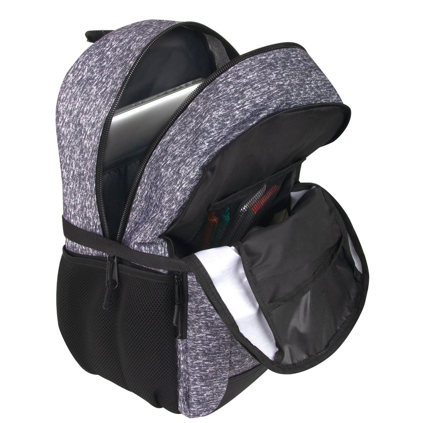 Mountain Edge Heather Bungee Cord Backpack w Padded Laptop Wholesale