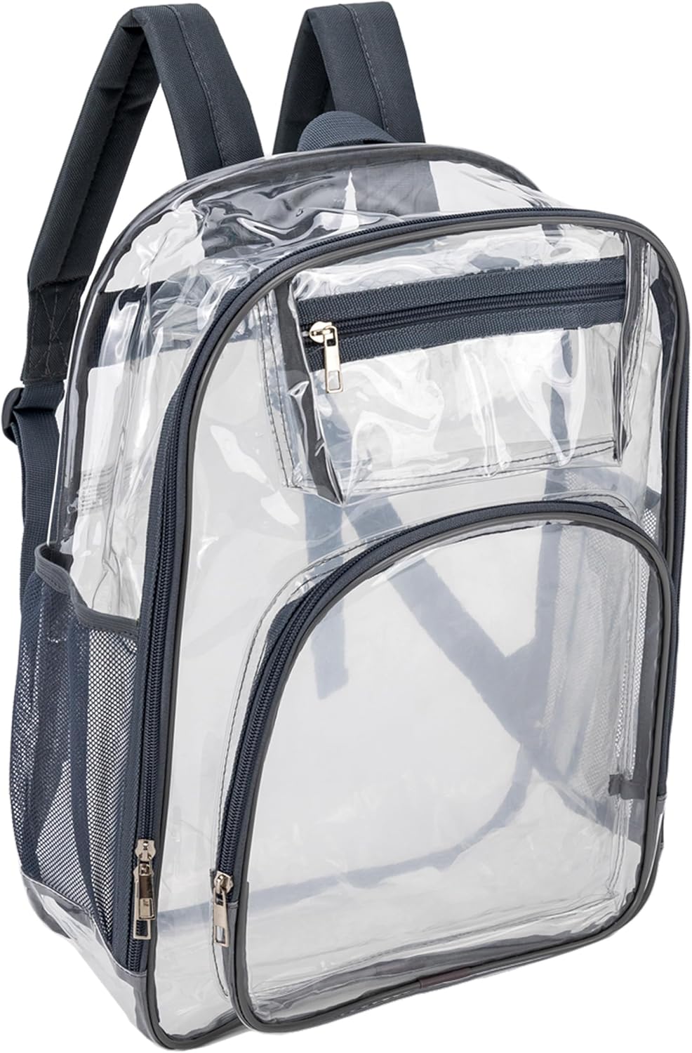 17" Premium Wholesale Clear Backpacks Assorted Colors - Bulk Case of 24 Transparent Bookbags