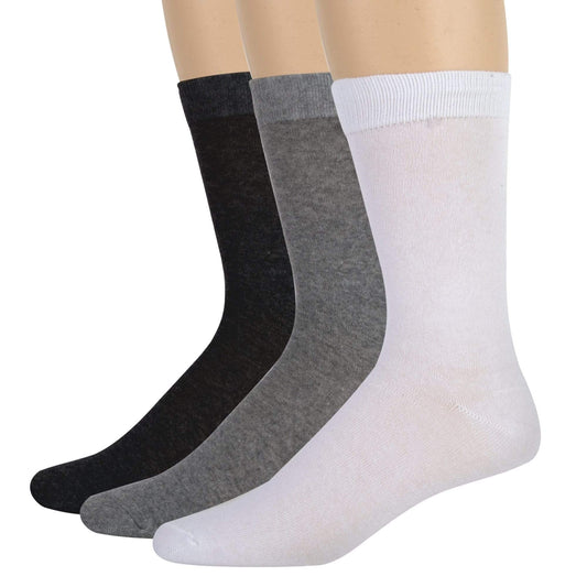 Men's Solid Crew Socks NoveltiesMart Wholesale