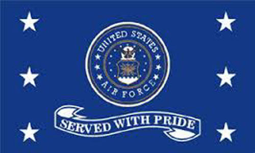 Airforce Served with Pride (Blue) 3' x 5' Military Flag - High-Quality Polyester Flag