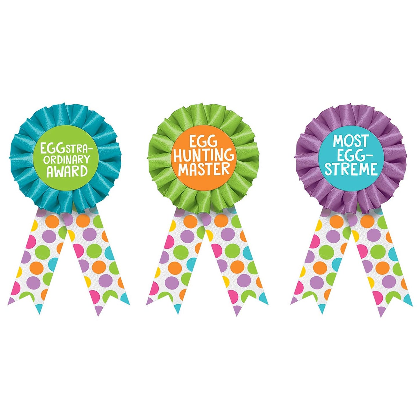 Egg Hunt Award Ribbons 6" (3 PACK)