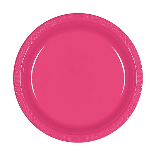 Plastic Plates 9" Bright Pink (20 PACK)