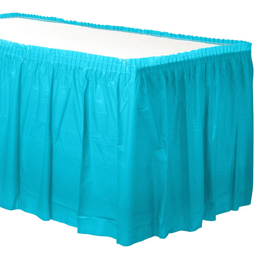 Plastic Table Skirt 21' x 29" Caribbean