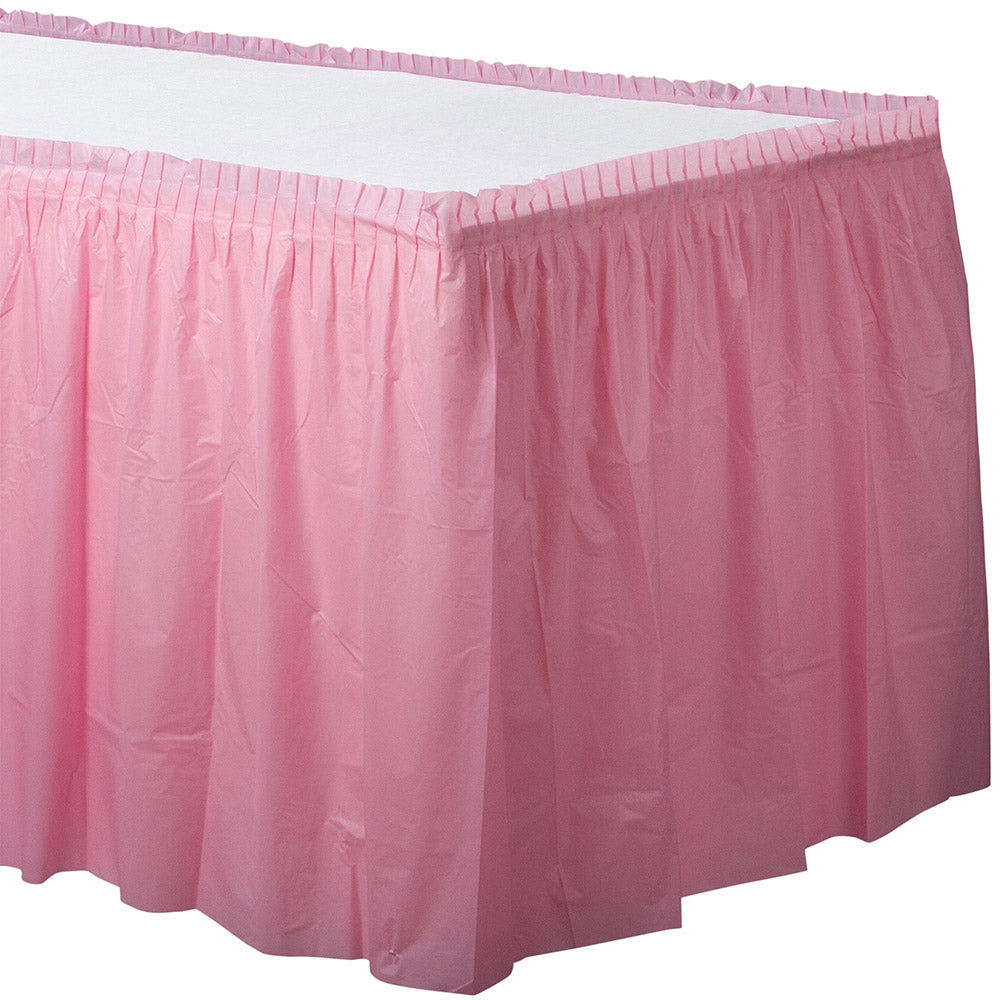 Plastic Table Skirt 21' x 29" Pink