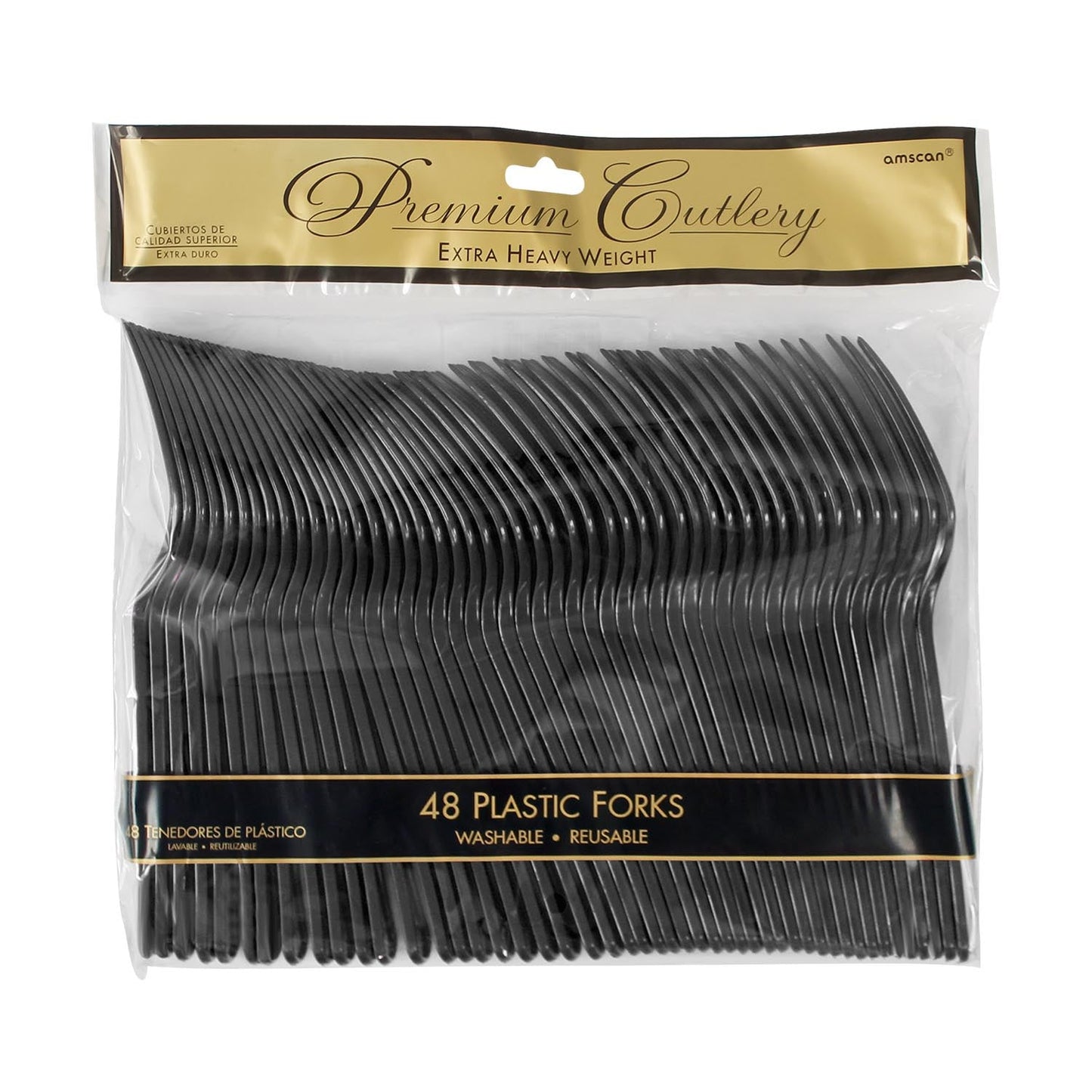 Plastic Forks - Black (48 PACK)