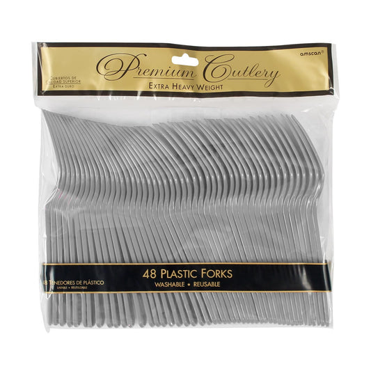 Plastic Forks - Silver (48 PACK)