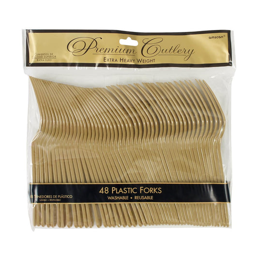 Plastic Forks - Gold (48 PACK)