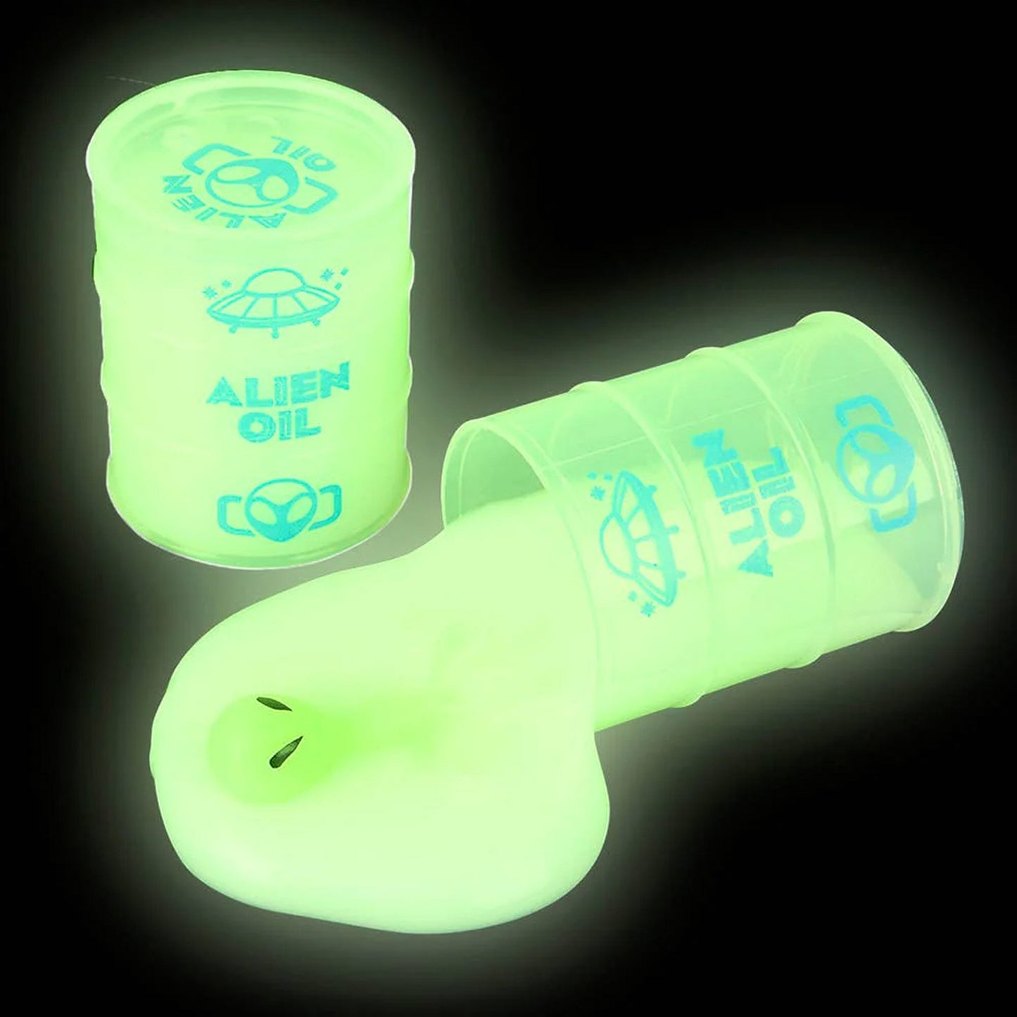 Alien Glow in the Dark Oil Slime – 2 1/2 Inches – Wholesale  (Sold By 144 PCS)