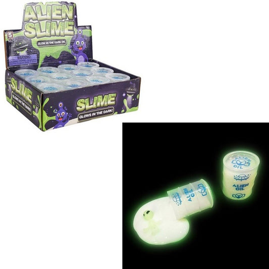 Alien Glow in the Dark Oil Slime – 2 1/2 Inches – Wholesale  (Sold By 144 PCS)