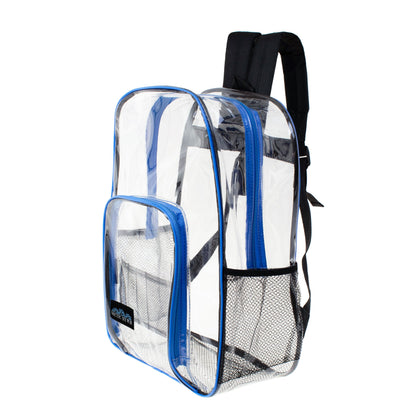 Clear Mini Backpacks - 5 Assorted Colors- Wholesale Case of 24 Bookbags