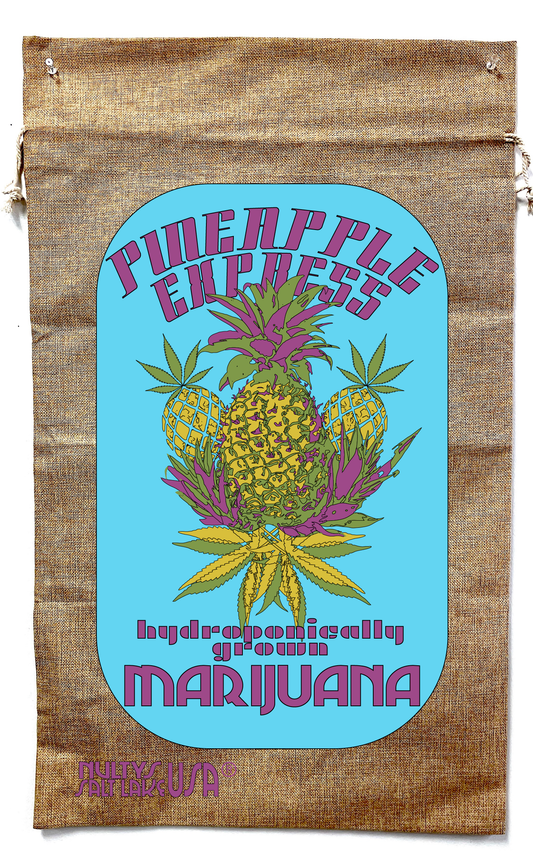 Pineapple Express Marijuana Burlap Bag Wholesale - NoveltiesMart.com Wholesale