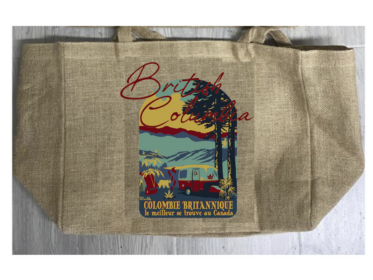 British Columbia Marijuana Burlap Tote Bag – Durable and Sturdy