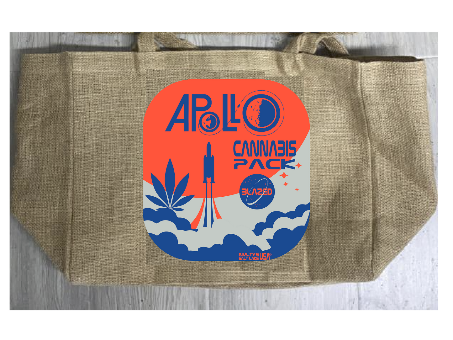 Apollo Cannabis Pack Burlap Tote Bag – Durable and Stylish