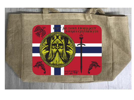 Norsemen Burlap Tote Bag – Durable and Versatile