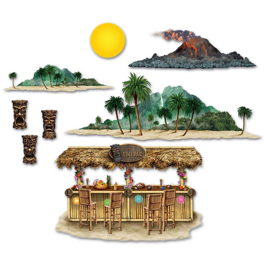 Tiki Bar & Island Props (8 PACK)