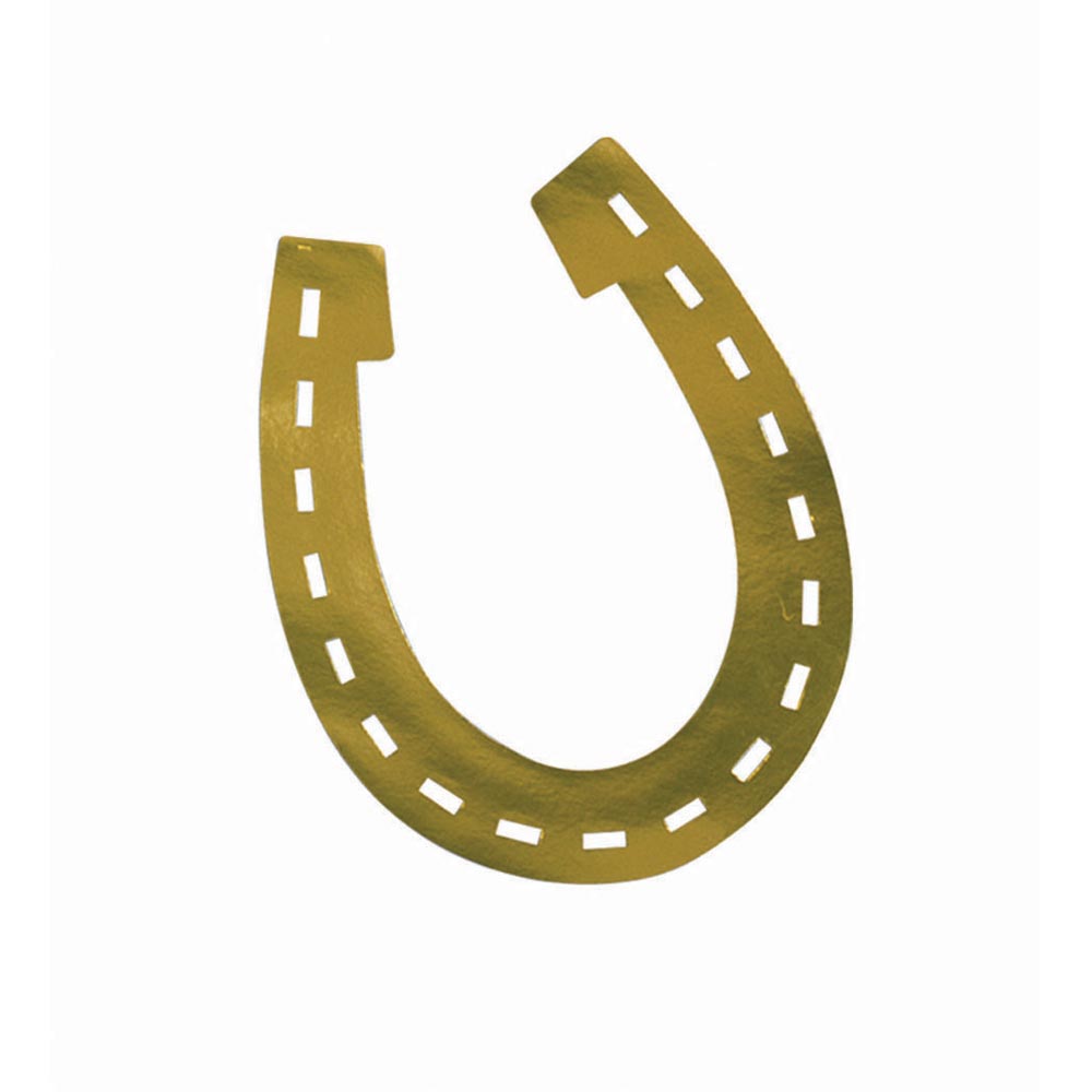 Foil Gold Horseshoe Cutout 17"