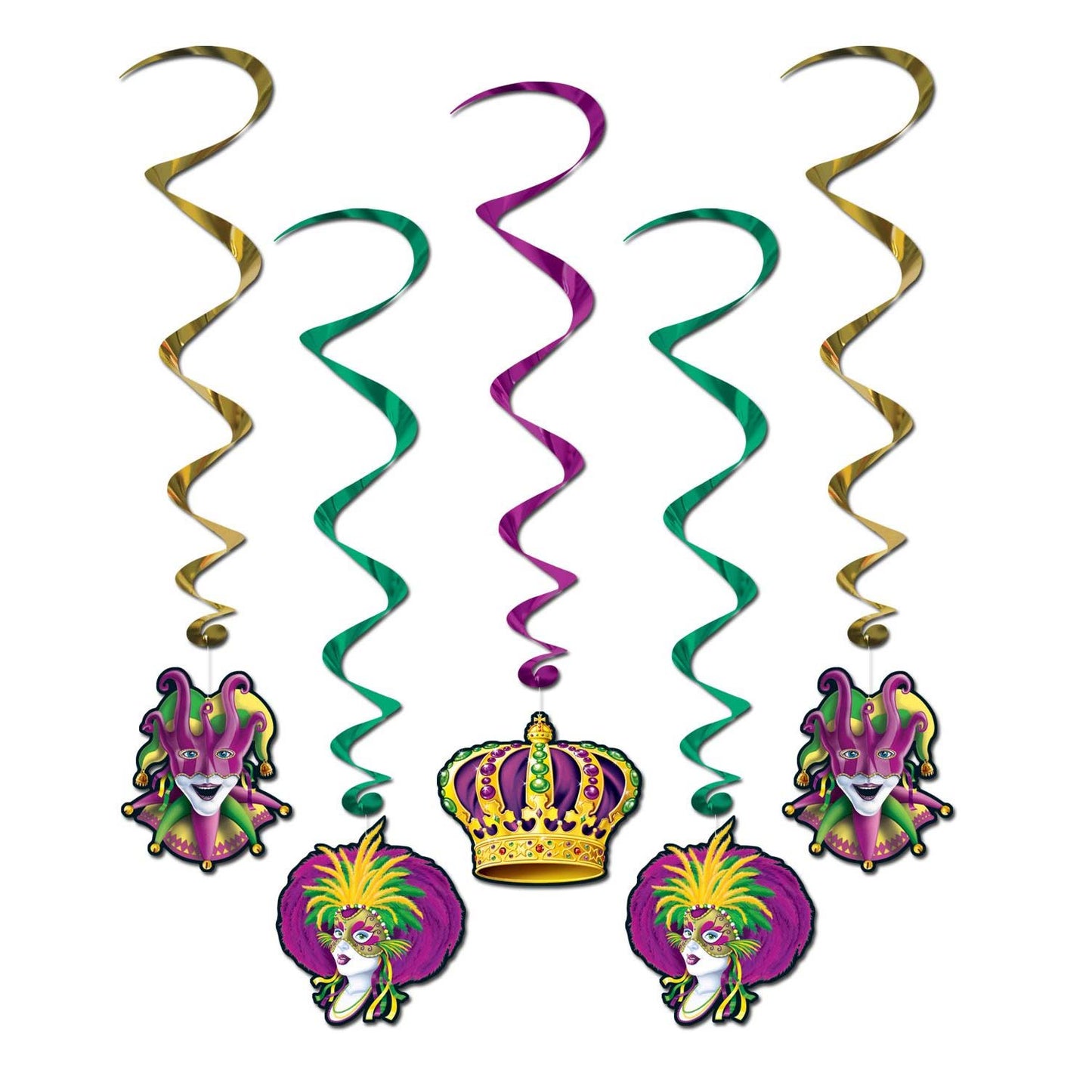 Mardi Gras Whirls 40" (5 PACK)