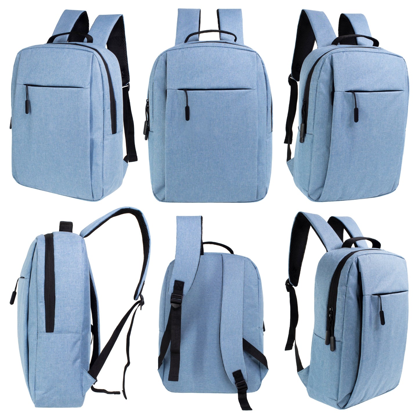 12 Wholesale Premium Laptop Backpacks & 12 Bulk School Supply Kits