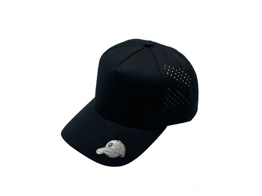 Laser Performance Perforated 5 Panel Cap - Adjustable Curved Bill