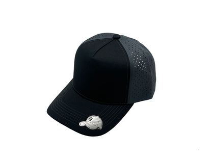 Laser Performance Perforated 5 Panel Cap - Adjustable Curved Bill