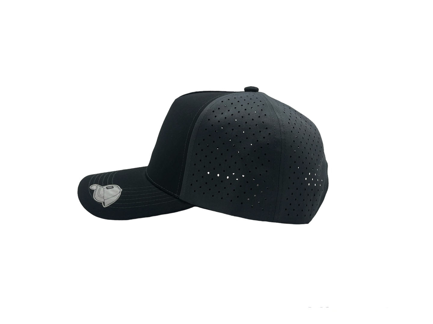 Laser Performance Perforated 5 Panel Cap - Adjustable Curved Bill