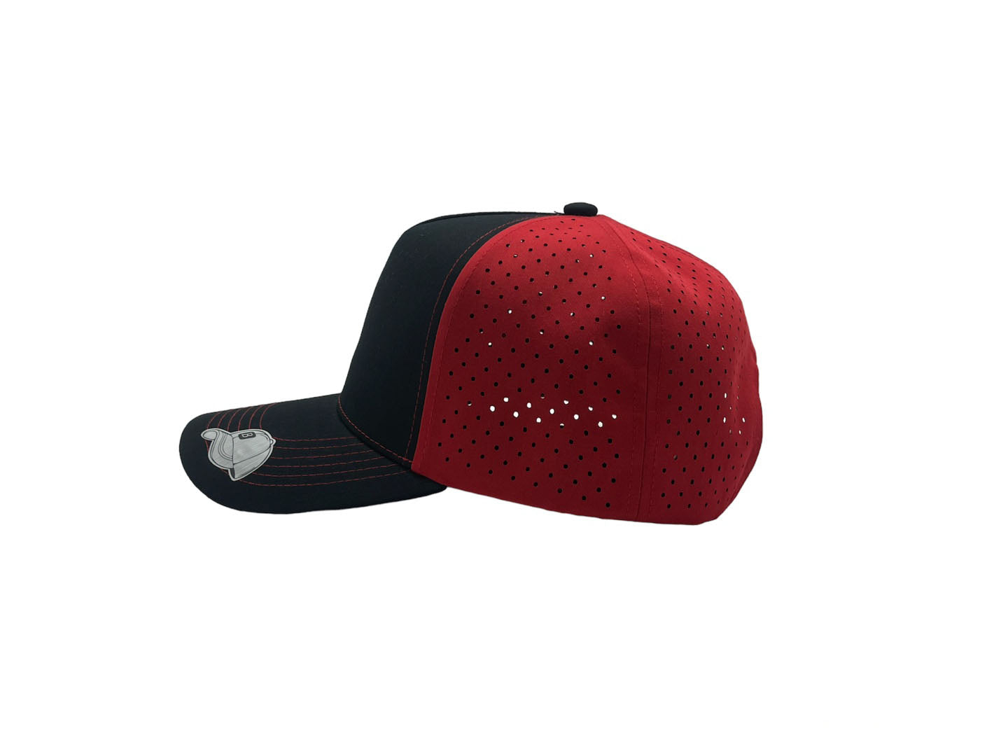 Laser Performance Perforated 5 Panel Cap - Adjustable Curved Bill