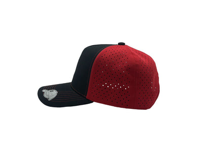 Laser Performance Perforated 5 Panel Cap - Adjustable Curved Bill