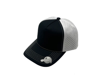 Laser Performance Perforated 5 Panel Cap - Adjustable Curved Bill