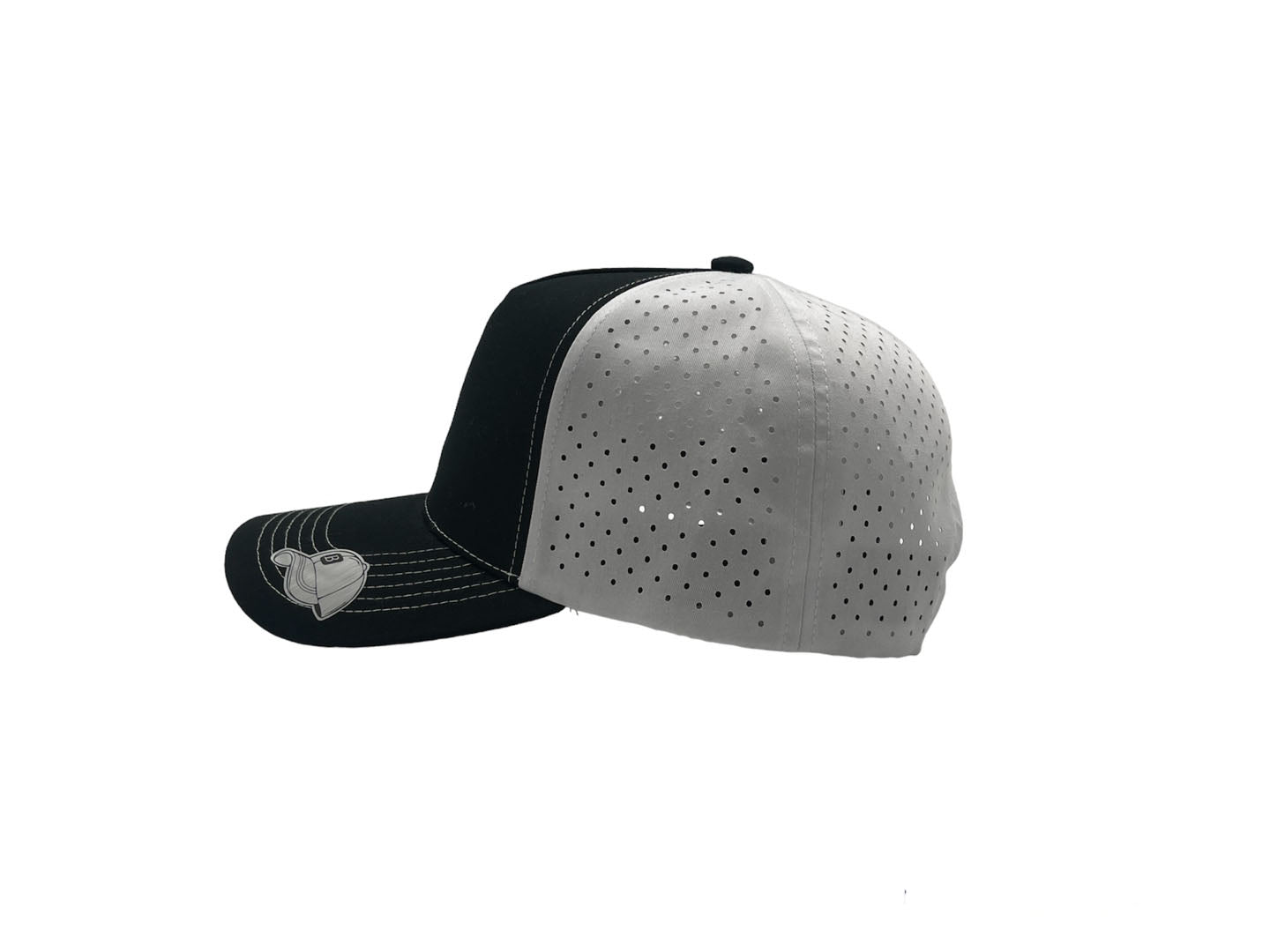 Laser Performance Perforated 5 Panel Cap - Adjustable Curved Bill