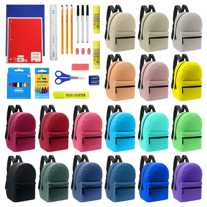 Wholesale 17" Backpacks and 12 Bulk School Supply Kits