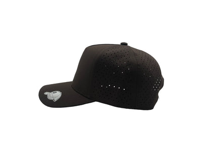 Laser Performance Perforated 5 Panel Cap - Adjustable Curved Bill