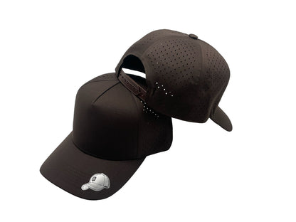 Laser Performance Perforated 5 Panel Cap - Adjustable Curved Bill