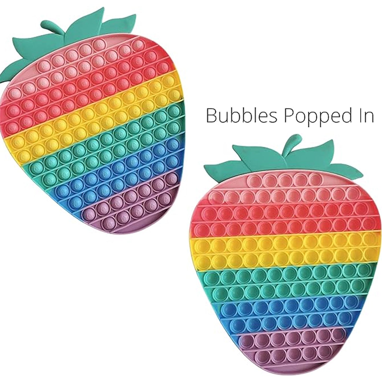 Rainbow Bubble Pop It Silicone Stress Reliever Toy -(Sold By Piece) - NoveltiesMart.com Wholesale