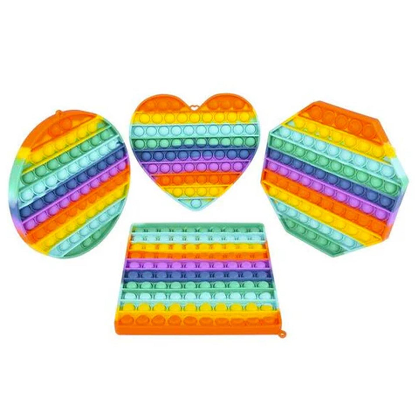 Rainbow Bubble Pop It Toy - Silicone Stress Reliever Wholesale - NoveltiesMart.com Wholesale