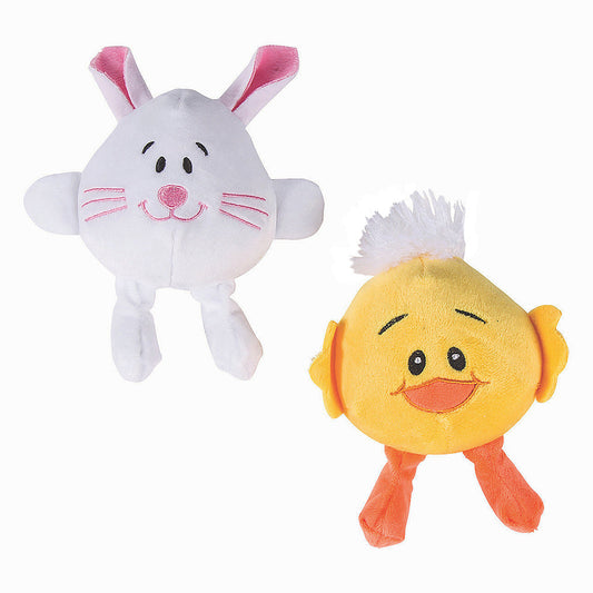 Plush Easter Round Bunnies & Chicks 7" (DZ)