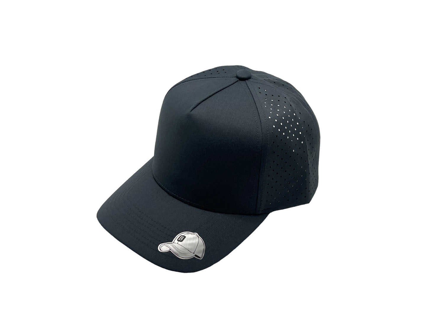 Laser Performance Perforated 5 Panel Cap - Adjustable Curved Bill